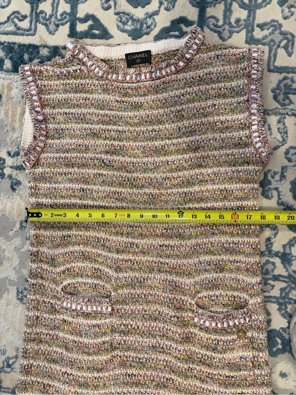 CHANEL 17C Coco Cuba Runway Multicolor Striped Knit Sleeveless Dress 40 - Picture 15 of 16
